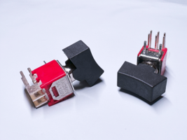 2X 4MD1R102M6QES Dailywell ON-ON DPDT Rocker Switch 3A Right Angle Throu... - $4.95