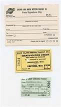 Chicago North Western Railway Pass Signature Slip Identification Check Pullman  - £7.85 GBP