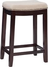 Linon Hampton Stool Fabric Top, 24-Inch - $76.99