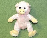 GOFFA PINK PIG PLUSH STUFFED ANIMALS 6&quot; SITTING with BOW AND HANG TAG SO... - $4.50