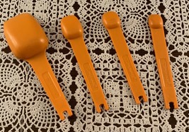 Set of 4 VintageTupperware Measuring Spoons Harvest Orange Replacement Pieces - £10.29 GBP