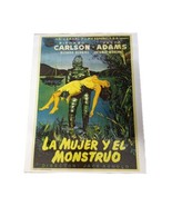 La Mujer Y el Monstruo 1954 7.5”x11” Laminated Mini Movie Poser Print - £7.85 GBP
