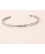 Silver ~ Inspirational Bracelet ~ COURAGE ~ Stainless Steel ~ Bangle Jew... - €21,40 EUR