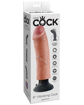 King Cock 8&quot; Vibrating Cock - Flesh - $43.81