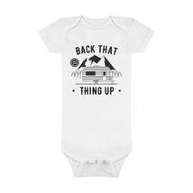 Onesie® Organic Baby Bodysuit - Ribbed Black and White Camper Trailer &quot;B... - £19.09 GBP