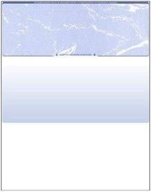 25 Blank Check Stock Paper - Check on Top - Blue Marble - €3,32 EUR