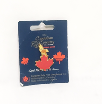 Canadian Country Maple Leaf Wolf Lapel Pin 1&quot; O Canada - $15.83
