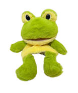 Spark Create Imagine Plush Green Yellow Frog Hand Puppet Stuffed Animal 12&quot; - £7.57 GBP