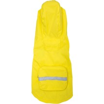 Hooded Packable Yellow Waterproof Lined Raincoat &amp; Storage Pocket Sizes ... - $24.99