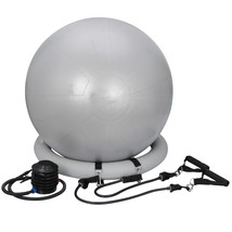25.6&quot; Yoga Pilates Ball Stability Base For Home Gym Fitness Improve Balance - $41.99