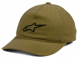 Alpinestars File Logo Original Flex Fit Olive Baseball Style Cap Hat  - £17.22 GBP