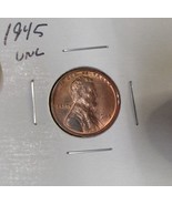 1945 GEM RED BU 1945-P LINCOLN CENT GEM UNC Luster Wheat Penny - $6.82 CAD