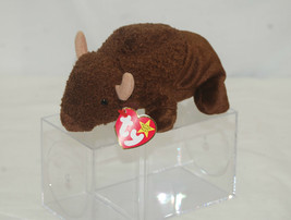 Ty Beanie Baby Roam the Bison / Buffalo 1998 Retired with Tags and Displ... - £10.27 GBP
