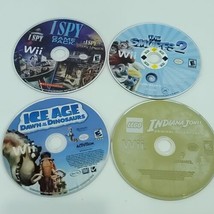 Nintendo Wii Games Lot of 4 Bundle Indiana Jones I Spy Smurfs 2 Ice Age Dawn - £18.15 GBP
