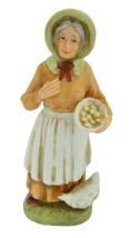 Home Interiors Homco Old Woman With Chicken And Eggs Vintage Figurine #1426 - £14.69 GBP