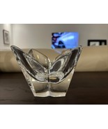 ORREFORS Lotus by Lars Hellsten - 4 Petal BOWL 5 3/4&quot; Diagonal EXC! - $19.75