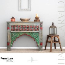 Furniture BoutiQ Solid Wood Colorful Console Table | Indian Furniture - £2,336.92 GBP