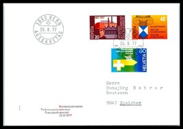 1977 SWITZERLAND FDC Cover-Sonderpostmarken, Bern, Set of 3, SC# 1103 - 1105 X7  - $2.96