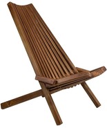 Melino Low Profile Acacia Wood Lounge Chair With Fsc Certified Acacia Wood, - £132.94 GBP