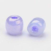 12 oz Lot Glass Seed Beads Ceylon Round lilac 4mm   Z6 - £3.37 GBP