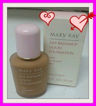 NEW NIB Mary Kay Day Radiance COCOA BEIGE Liquid Foundation 1 Fl OZ #633... - $12.99