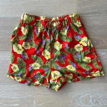 Urban Outfitters Phoebe Hawaiian Shorts Floral Red XS - £19.16 GBP