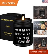 Funny Black Cedar Juniper Candle - Perfect Gifts for Men on Valentine&#39;s Day - $25.49