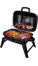18&quot; Charcoal BBQ Grill, Portable Small Grills and Smoker Folding Tabletop Grills - £78.76 GBP