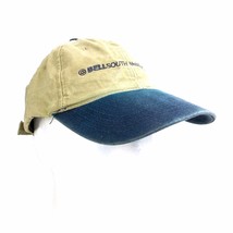 Bellsouth Mobility Trucker Hat Cap Adjustable Khaki Blue Rim Used - £7.58 GBP