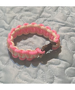 Paracord Rope Handmade 8 Inch Bracelet Pink - $13.56 CAD