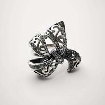 Artwork, Vintage Women's Ring, 925 Sterling Silver, Cubic Zirconia Jewelry - $98.00