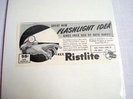 1942 Ad Rex Ristlite Flashlight, Flashlight Company of America Jersey Ci... - $7.99