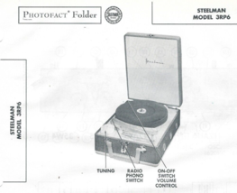 1956 STEELMAN 3RP6 Record Player Photofact MANUAL Phono Amp Changer AM R... - £7.88 GBP