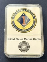 Usmc Us Marine Corps - First 1st Marine Division Base Challenge Coin With Case - £12.43 GBP