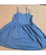 Aerie Blue Womens Sleevless Sweatheart Neck Cotton Dress Sz M - $11.87