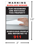 Neighbor Watch  + We Call 911 Warning Stickers / 6 Pack + FREE Shipping - $7.61 CAD