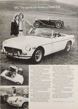 1972 Print Ad MGB Convertible Sports Car &amp; Vintage MG British Leyland Motors - £15.96 GBP