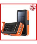 63200mAh Solar Power Bank with Hand Crank &amp; Flashlight for Outdoor Adven... - $1,422.89 MXN