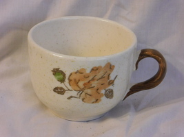 Vintage Metlox Woodland Gold 3 pc Coffee Mug Cup - £7.95 GBP