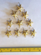 Lot of 10 USSR Army Major Epaulet Metal Rank Star pin. Gold Ribbed 20 mm - £5.74 GBP