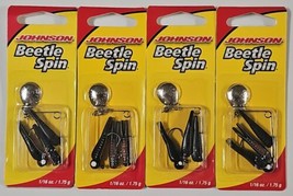 Johnson BSVP1/16BYSR Beetle Spin 1/16 oz. Fishing Spinnerbait Lure Lot of 4 New  - £15.63 GBP