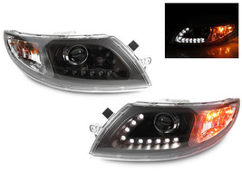 Ic Ce School Bus 2005-2015 Black Projector Led Headlights Head Lights Lamps Pair - £460.27 GBP