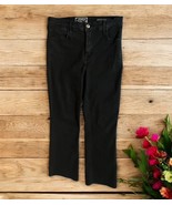 NYDJ Jeans Womens SIZE 4 Dark Black Denim Pants Straight Stretch Flex - $31.67