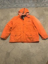 Black Sheep VTG Neon Orange Hunting Jacket Zip Hood Pockets High Visibil... - €34,14 EUR