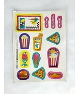 1988 Barbie Cardboard Cutout Card Food Milkshakes Popcorn Pizza Mattel - $8.99