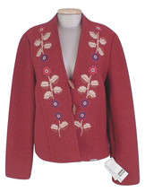 NEW Geiger of Austria Jacket (Coat)! 10 e 40  Red Boiled Wool with Flora... - £195.37 GBP