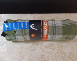 Men&#39;s Head Green and Gray Plaid Flannel Sleep Lounge Pants Size XL - $128.48 MXN