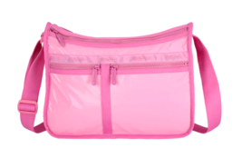 LeSportsac Coastal Taffy Patent Deluxe Everyday Crossbody Bag, Tropical Pink - £87.33 GBP