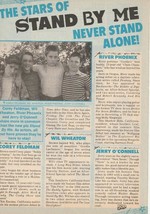 River Phoenix Wil Wheaton teen magazine pinup clipping Stand By Me Bop - £1.96 GBP