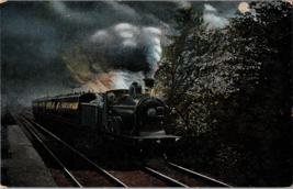 Caledonian Railway Express Moonlight Vintage Postcard - £7.66 GBP